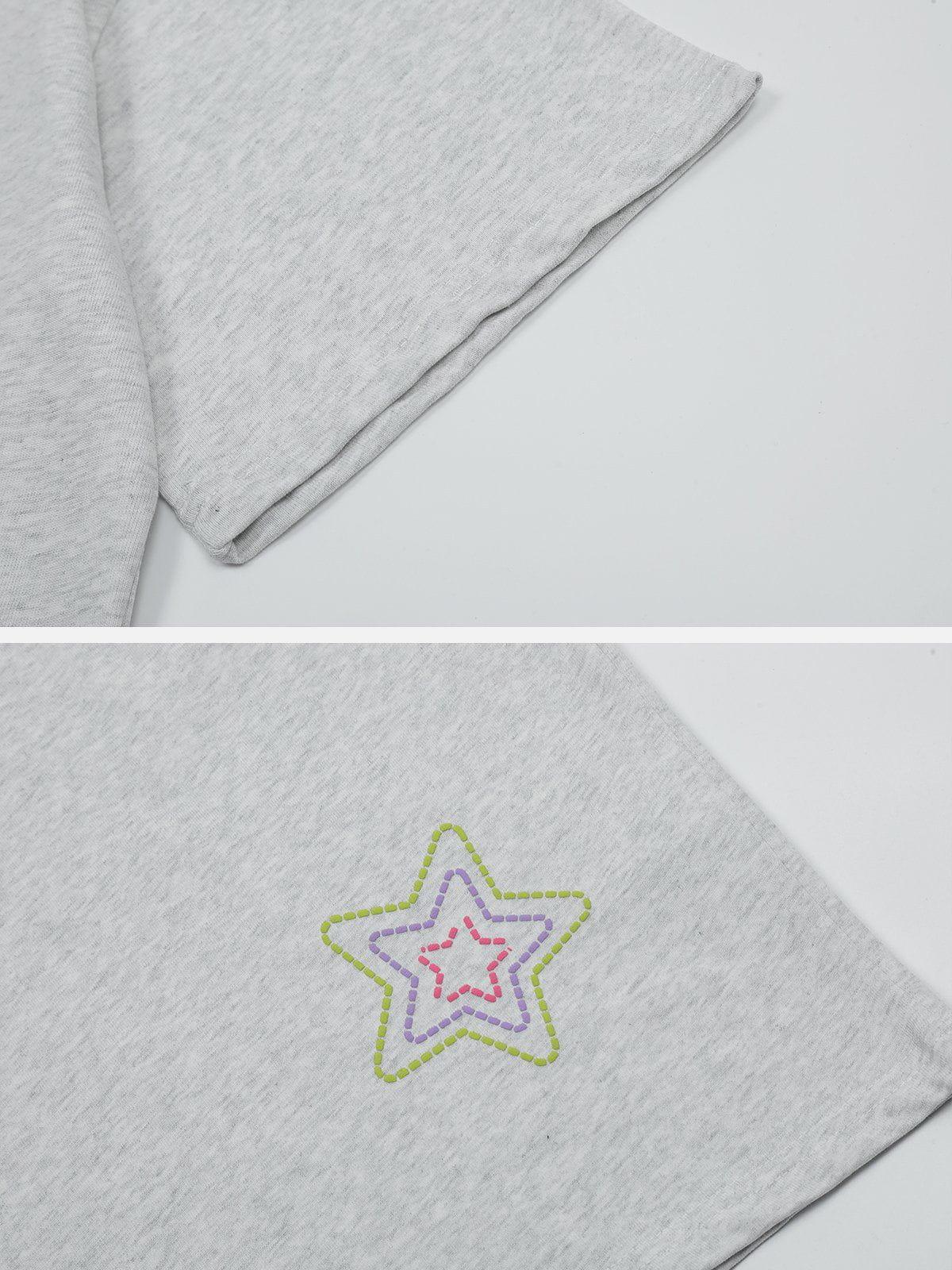 Sneakerland™ - Embroidered Foam Star Tee - tntwear1