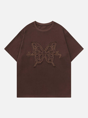 Sneakerland™ - Embroidery Butterfly Tee - tntwear1