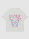 Sneakerland™ - Embroidery Line Butterfly Print Tee - tntwear1