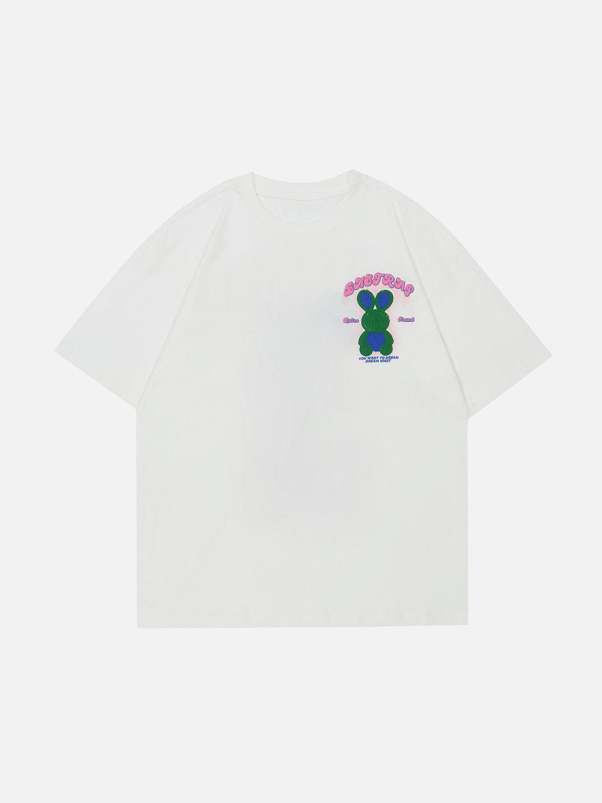 Sneakerland™ - Embroidery Rabbit Print Tee - tntwear1