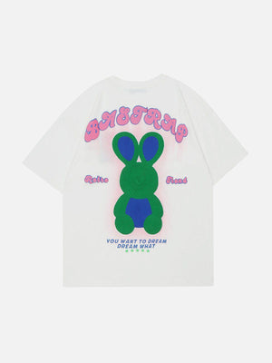 Sneakerland™ - Embroidery Rabbit Print Tee - tntwear1