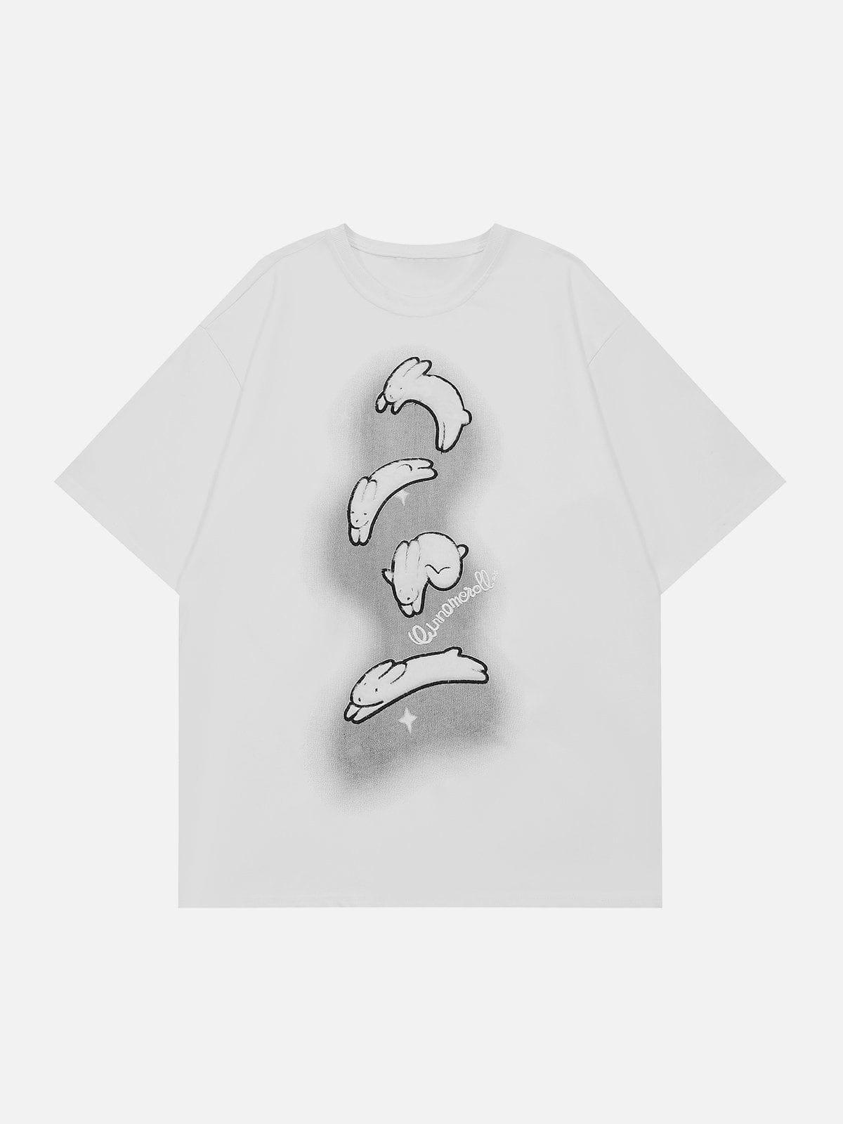 Sneakerland™ - Embroidery Rabbit Tee - tntwear1