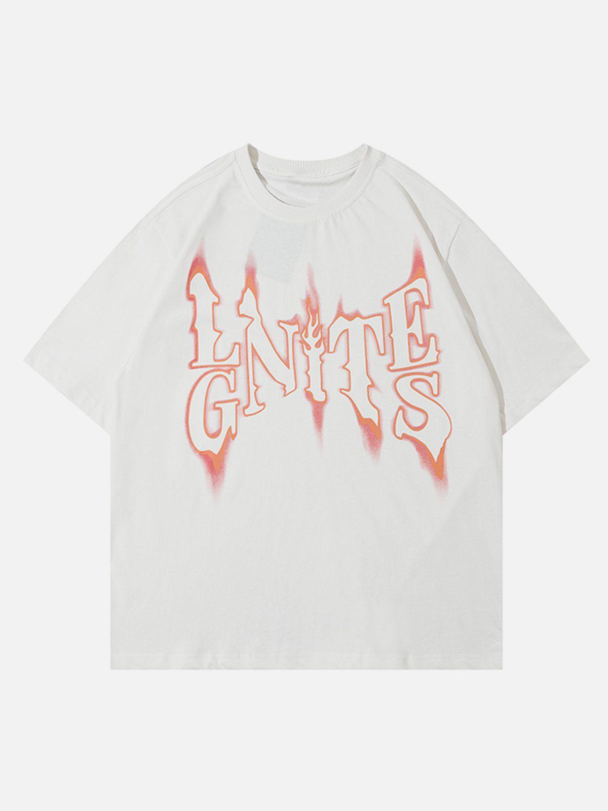 Sneakerland™ - Flame Font Print Tee - tntwear1