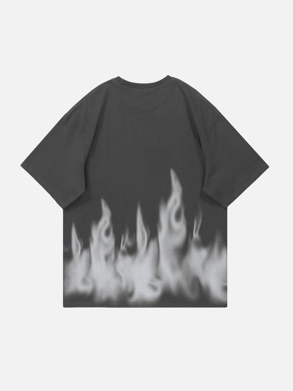 Sneakerland™ - Flame Gothic Leeter Graphic Tee - tntwear1