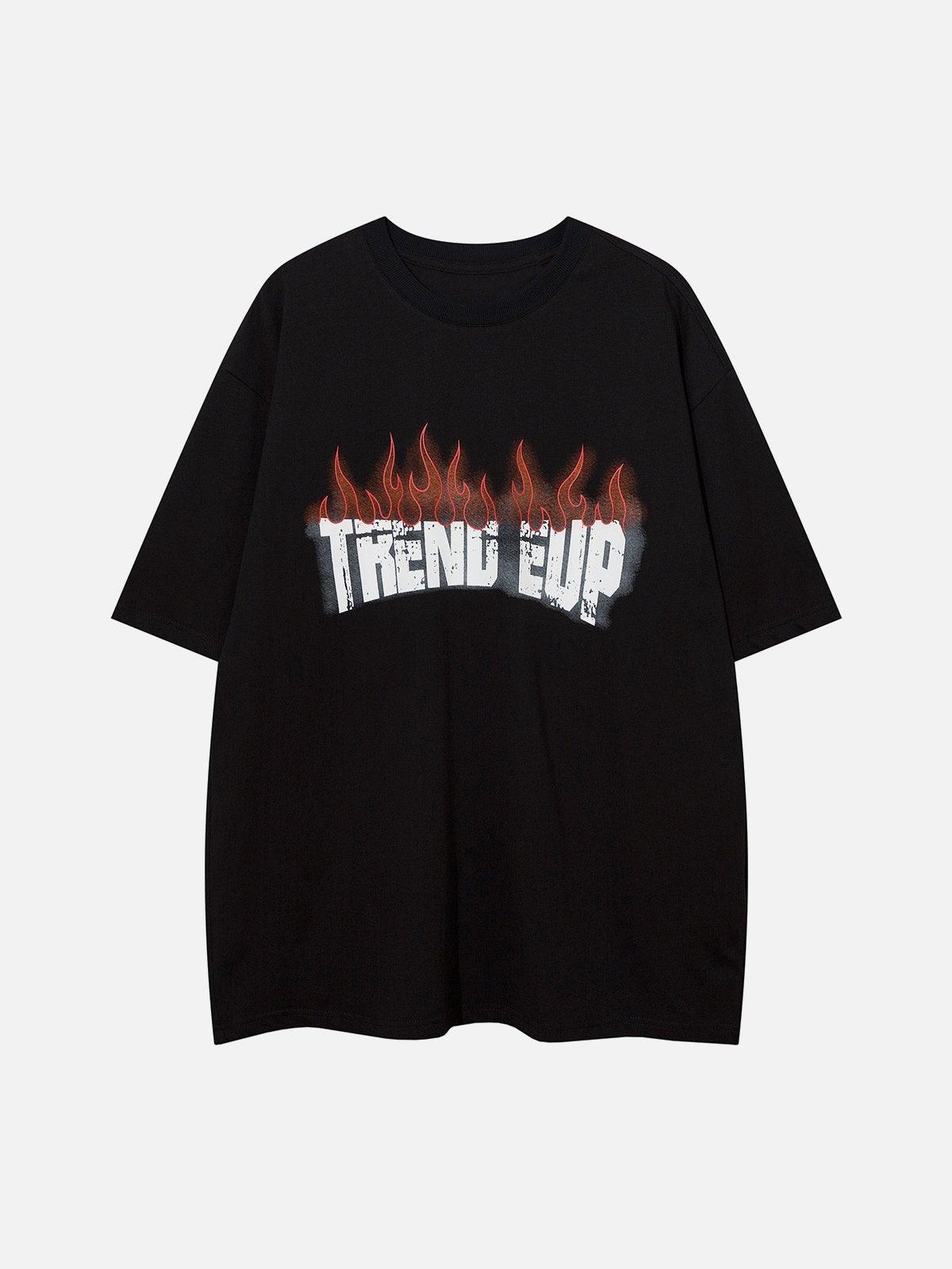 Sneakerland™ - Flame Letter Graphic Tee - tntwear1