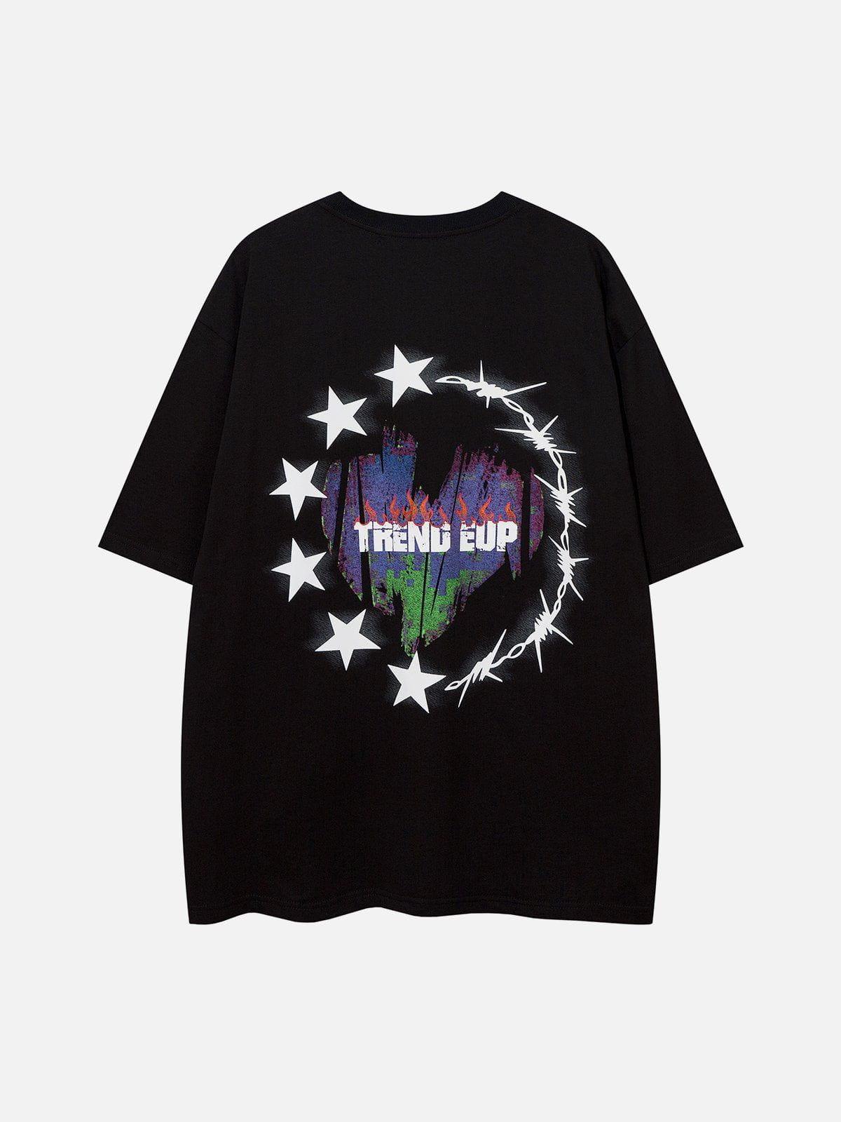 Sneakerland™ - Flame Letter Graphic Tee - tntwear1