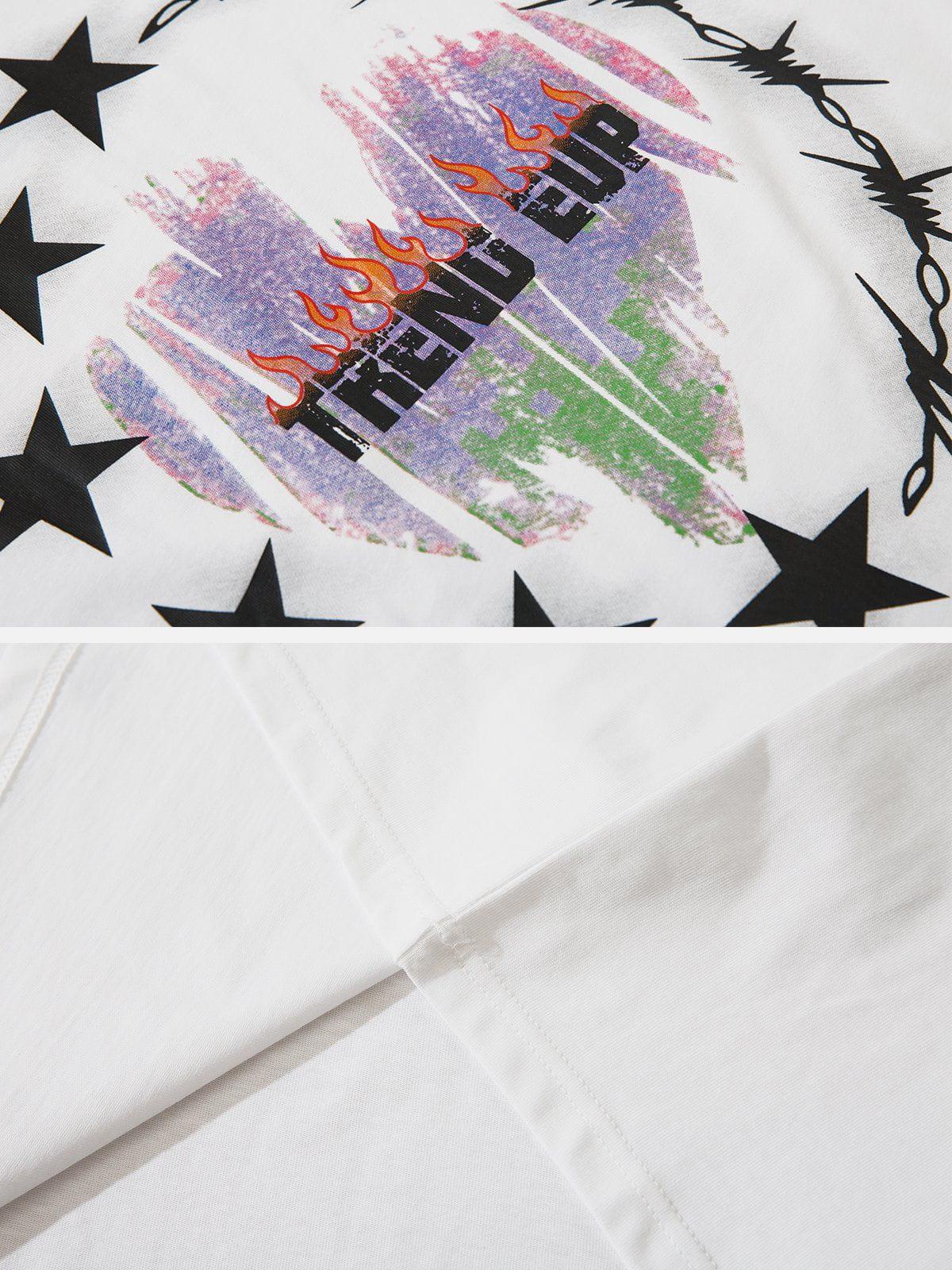 Sneakerland™ - Flame Letter Graphic Tee - tntwear1