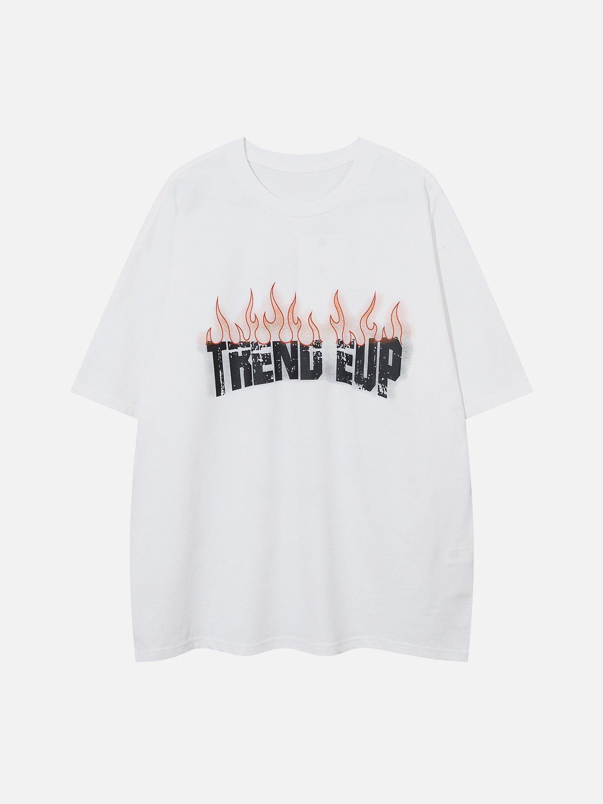 Sneakerland™ - Flame Letter Graphic Tee - tntwear1