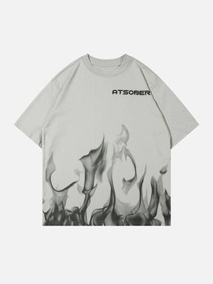 Sneakerland™ - Flame Print Cotton Tee - tntwear1