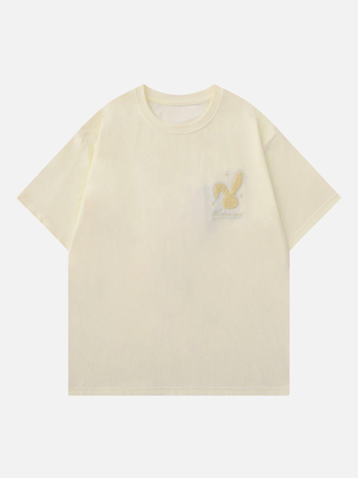 Sneakerland™ - Flocked Rabbit Print Tee - tntwear1