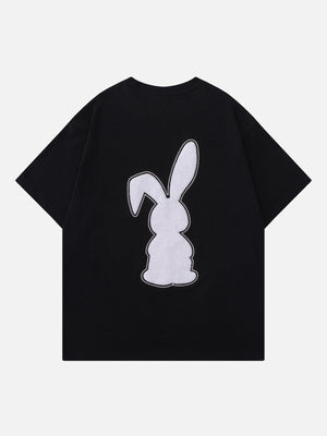 Sneakerland™ - Flocked Rabbit Print Tee - tntwear1