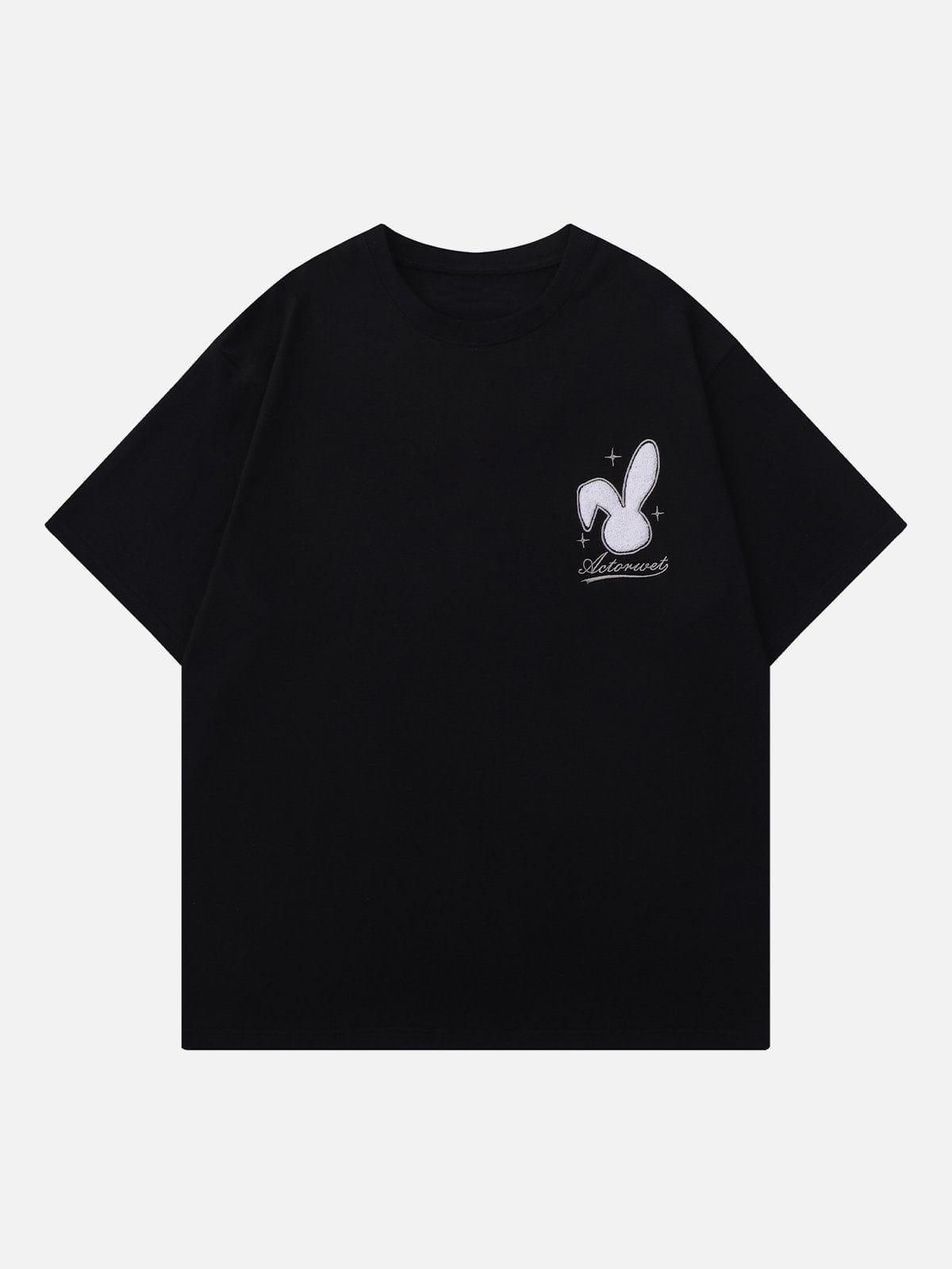 Sneakerland™ - Flocked Rabbit Print Tee - tntwear1