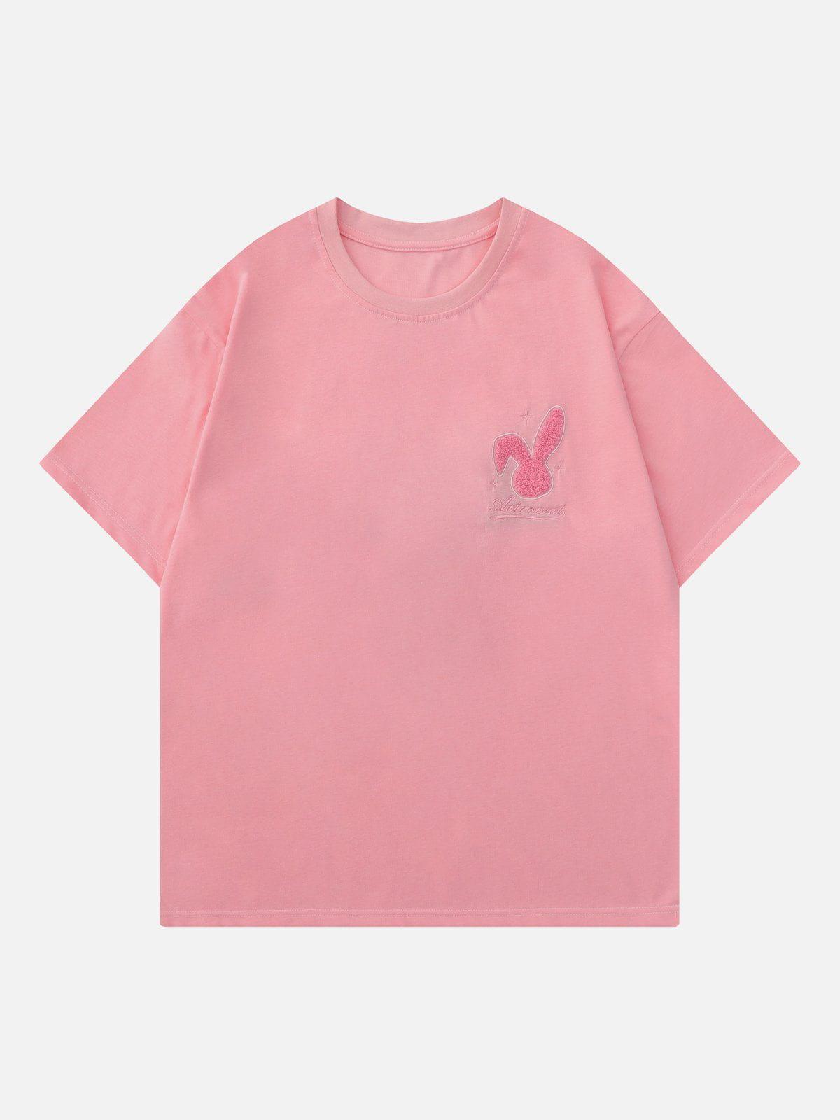 Sneakerland™ - Flocked Rabbit Print Tee - tntwear1