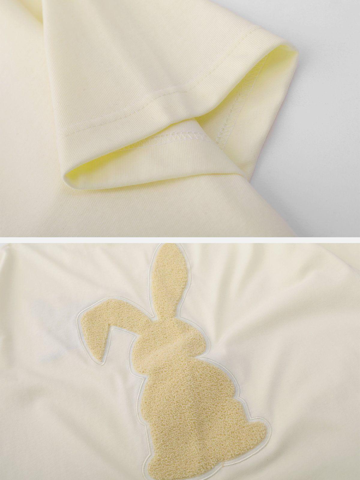 Sneakerland™ - Flocked Rabbit Print Tee - tntwear1