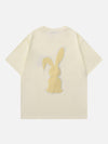 Sneakerland™ - Flocked Rabbit Print Tee - tntwear1