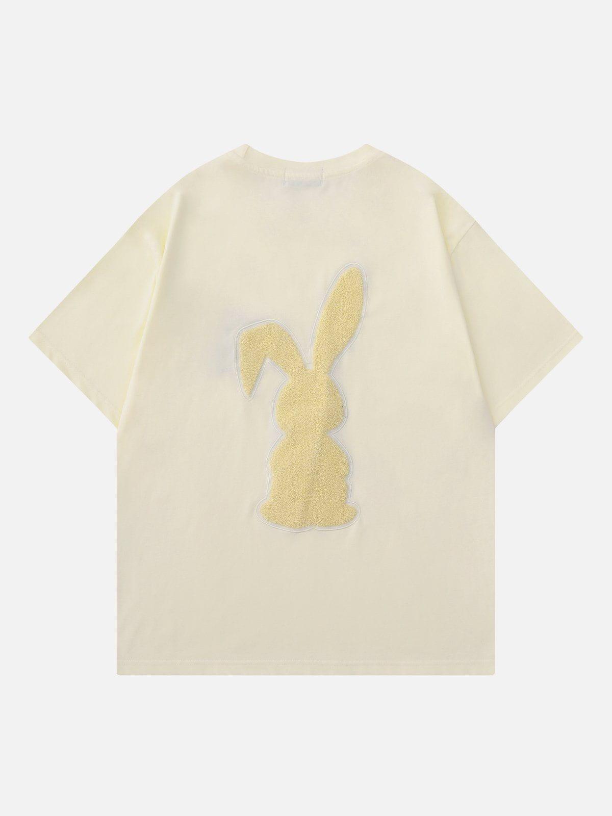 Sneakerland™ - Flocked Rabbit Print Tee - tntwear1