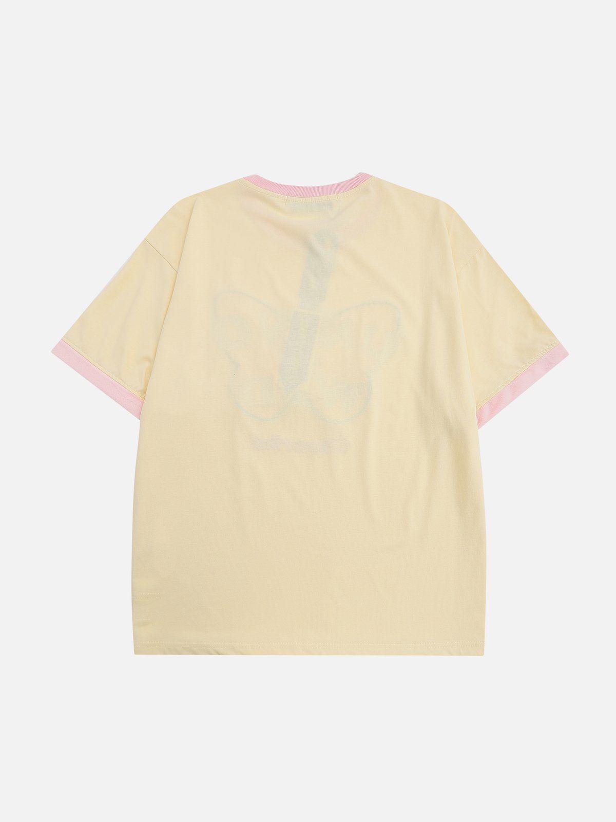 Sneakerland™ - Flocking Butterfly Embroidery Tee - tntwear1