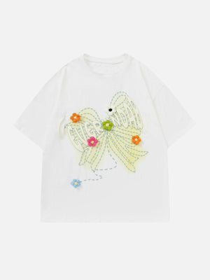 Sneakerland™ - Flower 3D Dimensional Design Tee - tntwear1