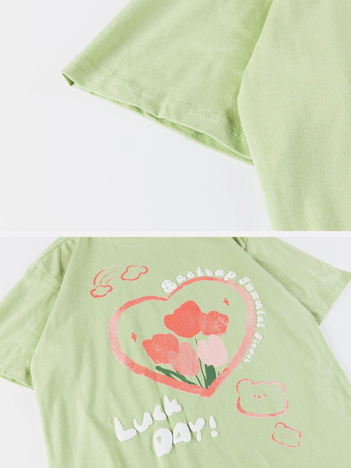 Sneakerland™ - Flower Bear Doodle Tee - tntwear1