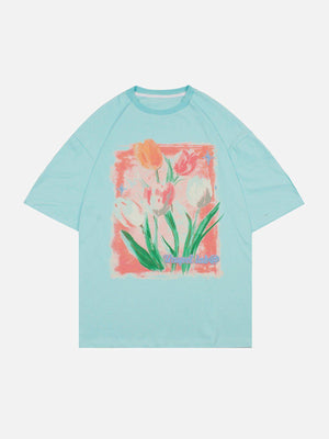 Sneakerland™ - Flowers Paint Tee - tntwear1