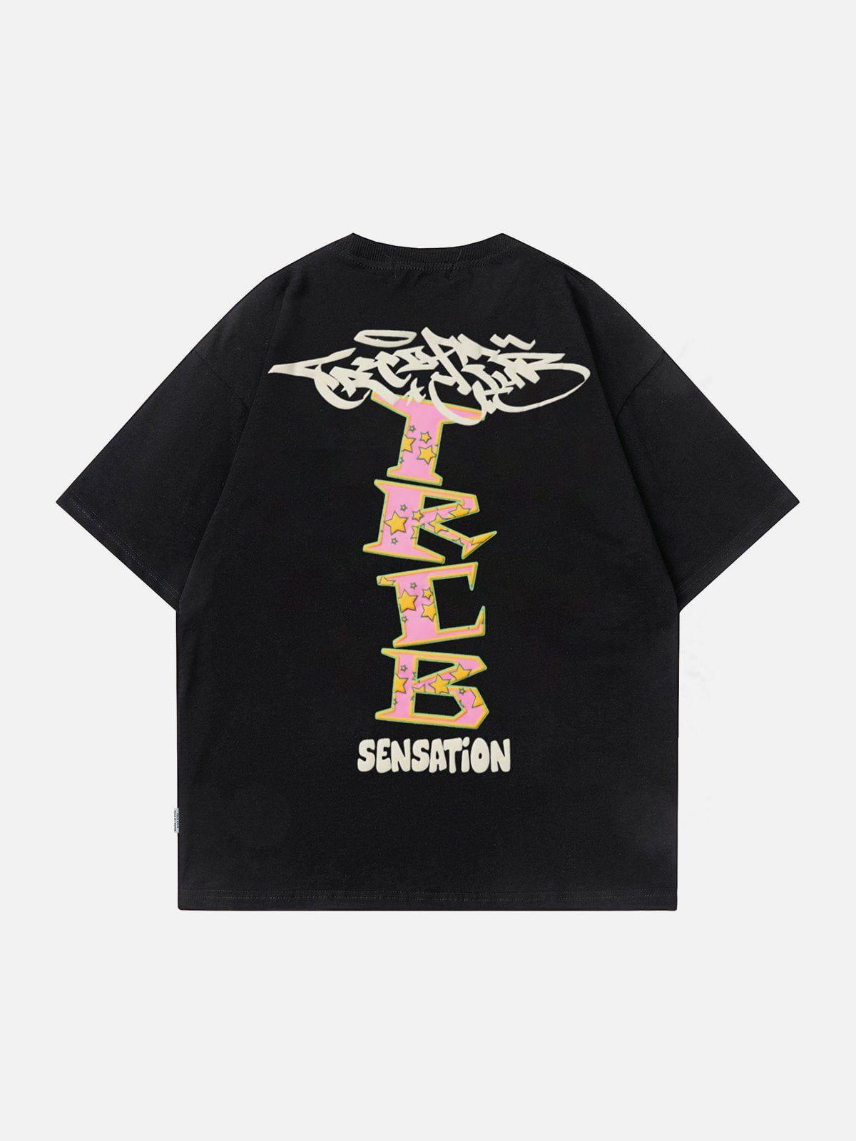 Sneakerland™ - Foam Letter Print Tee - tntwear1