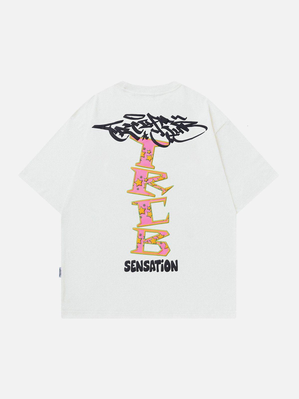 Sneakerland™ - Foam Letter Print Tee - tntwear1