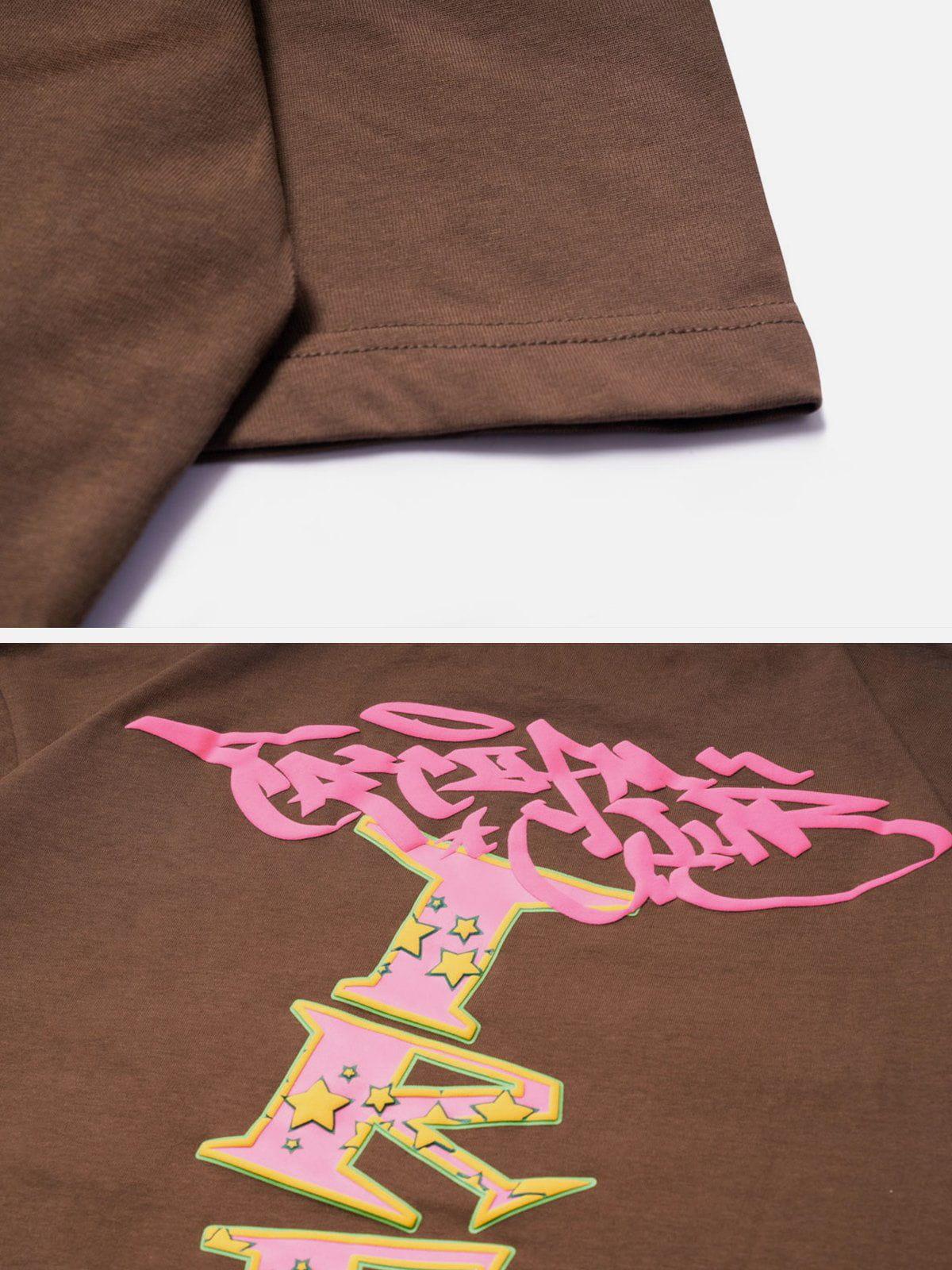 Sneakerland™ - Foam Letter Print Tee - tntwear1