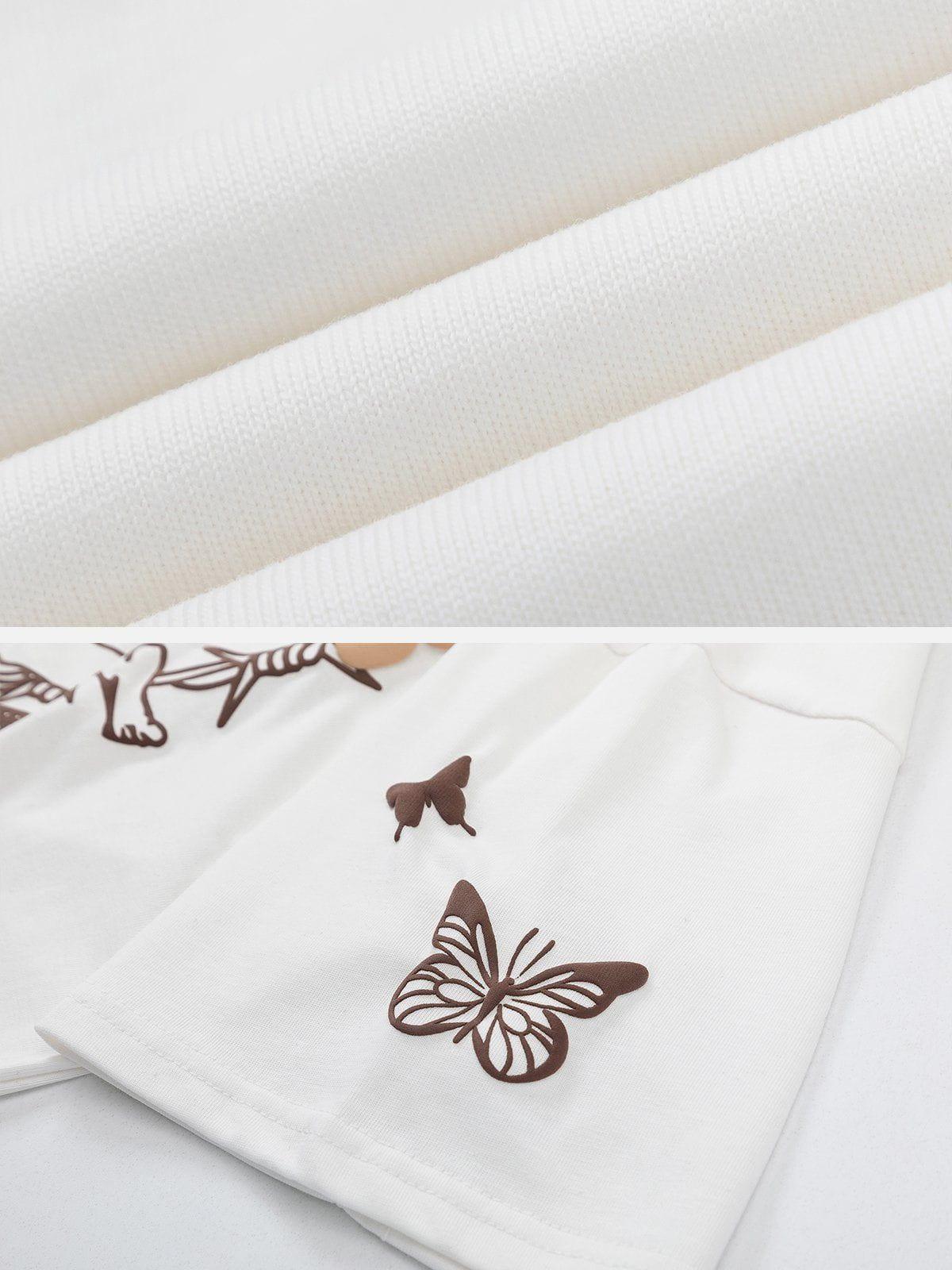 Sneakerland™ - Foam Printing Butterfly Cupid Tee - tntwear1