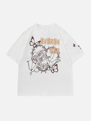 Sneakerland™ - Foam Printing Butterfly Cupid Tee - tntwear1