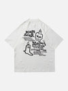 Sneakerland™ - Foam Printing Skeleton Elements Washed Tee - tntwear1