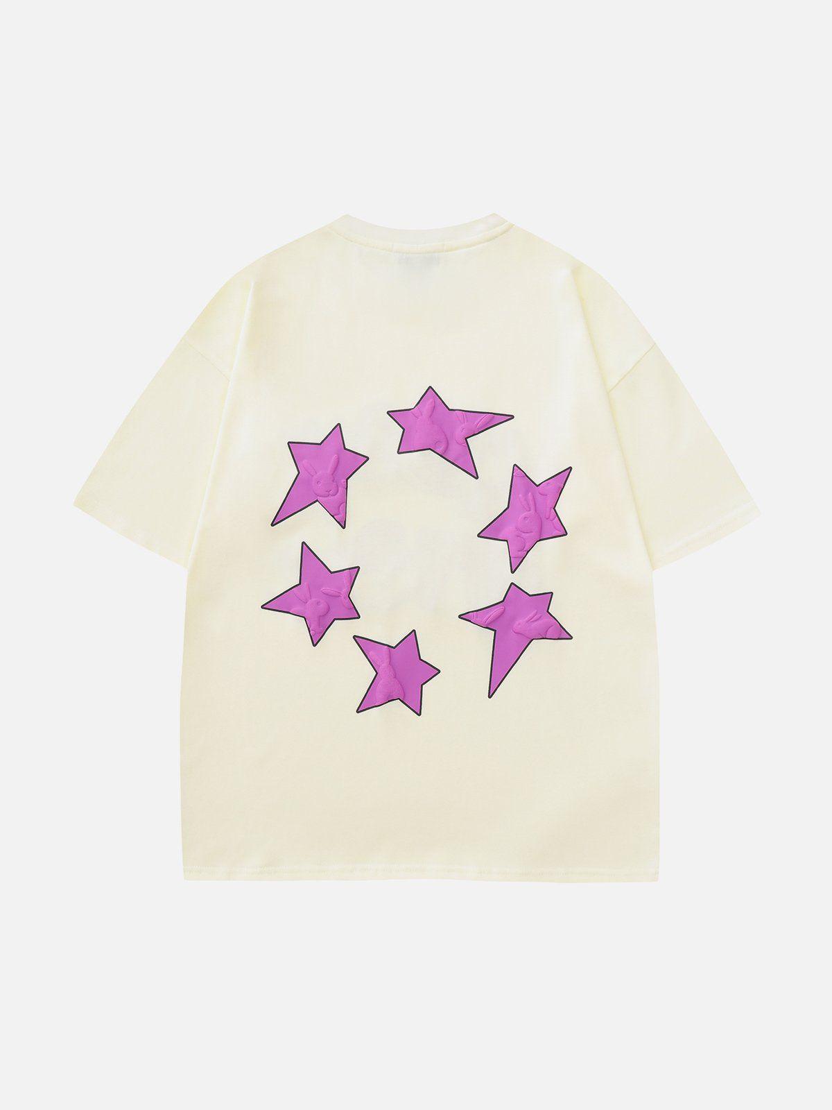 Sneakerland™ - Foam Printing Star Print Tee - tntwear1