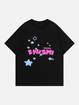 Sneakerland™ - Foam Printing Star Tee - tntwear1