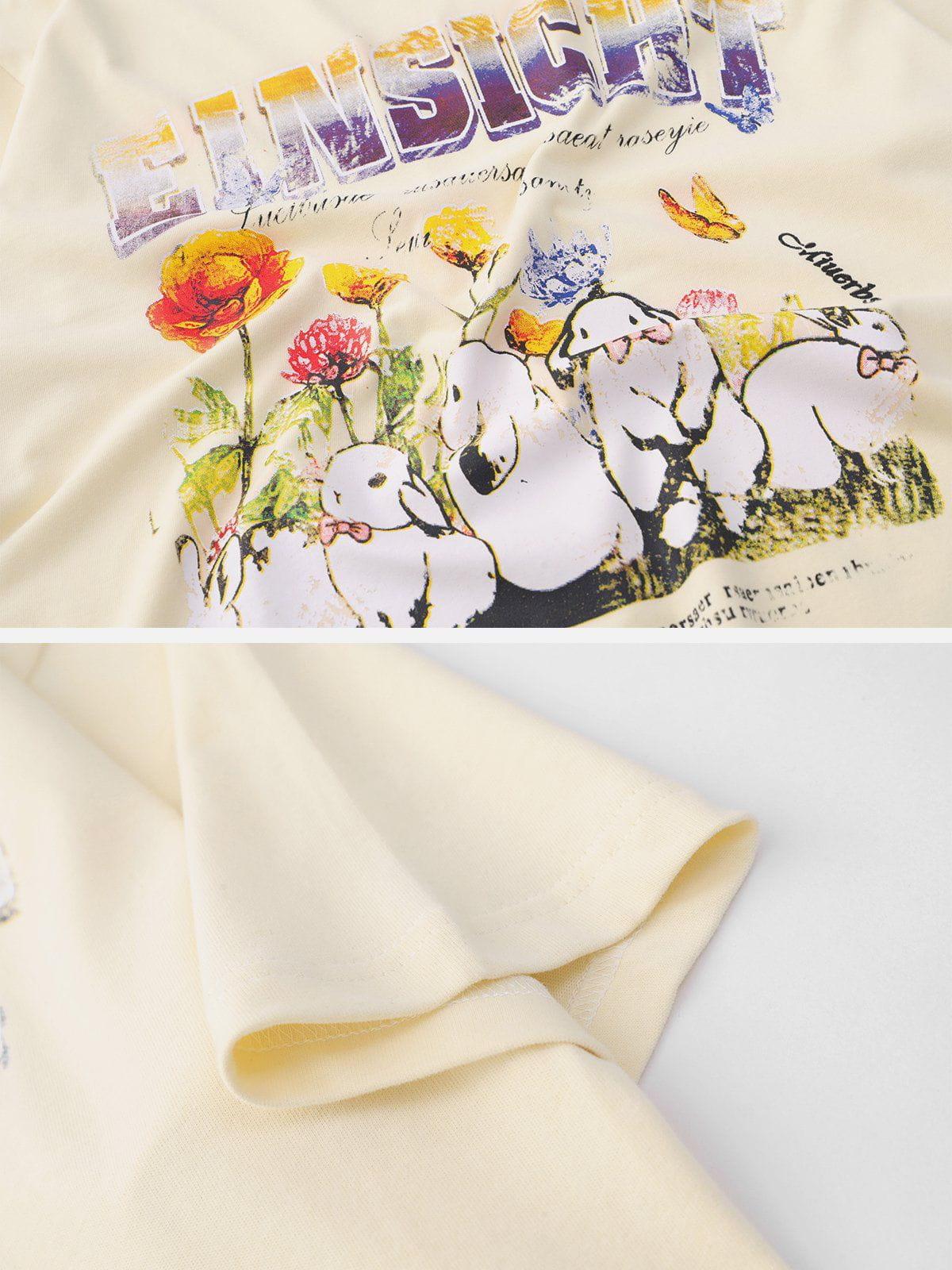 Sneakerland™ - Garden Bunny Print Tee - tntwear1