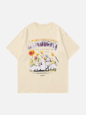 Sneakerland™ - Garden Bunny Print Tee - tntwear1