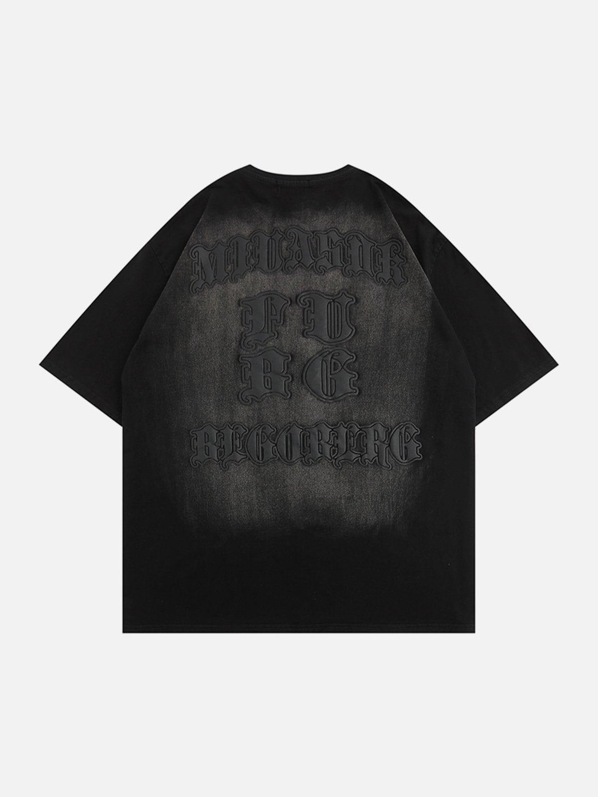 Sneakerland™ - Gothic Letter Washed Tee - tntwear1