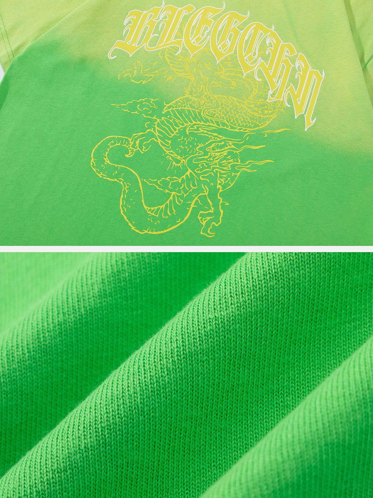 Sneakerland™ - Gradient Dragon Print Tee - tntwear1