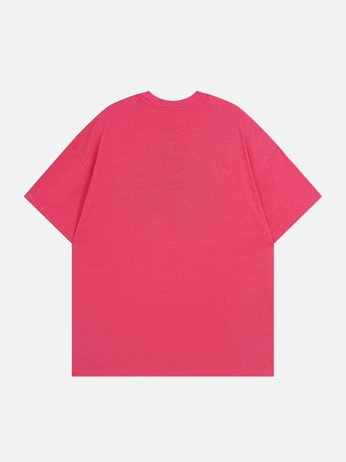 Sneakerland™ - Gradient Embroidery Letter Tee - tntwear1