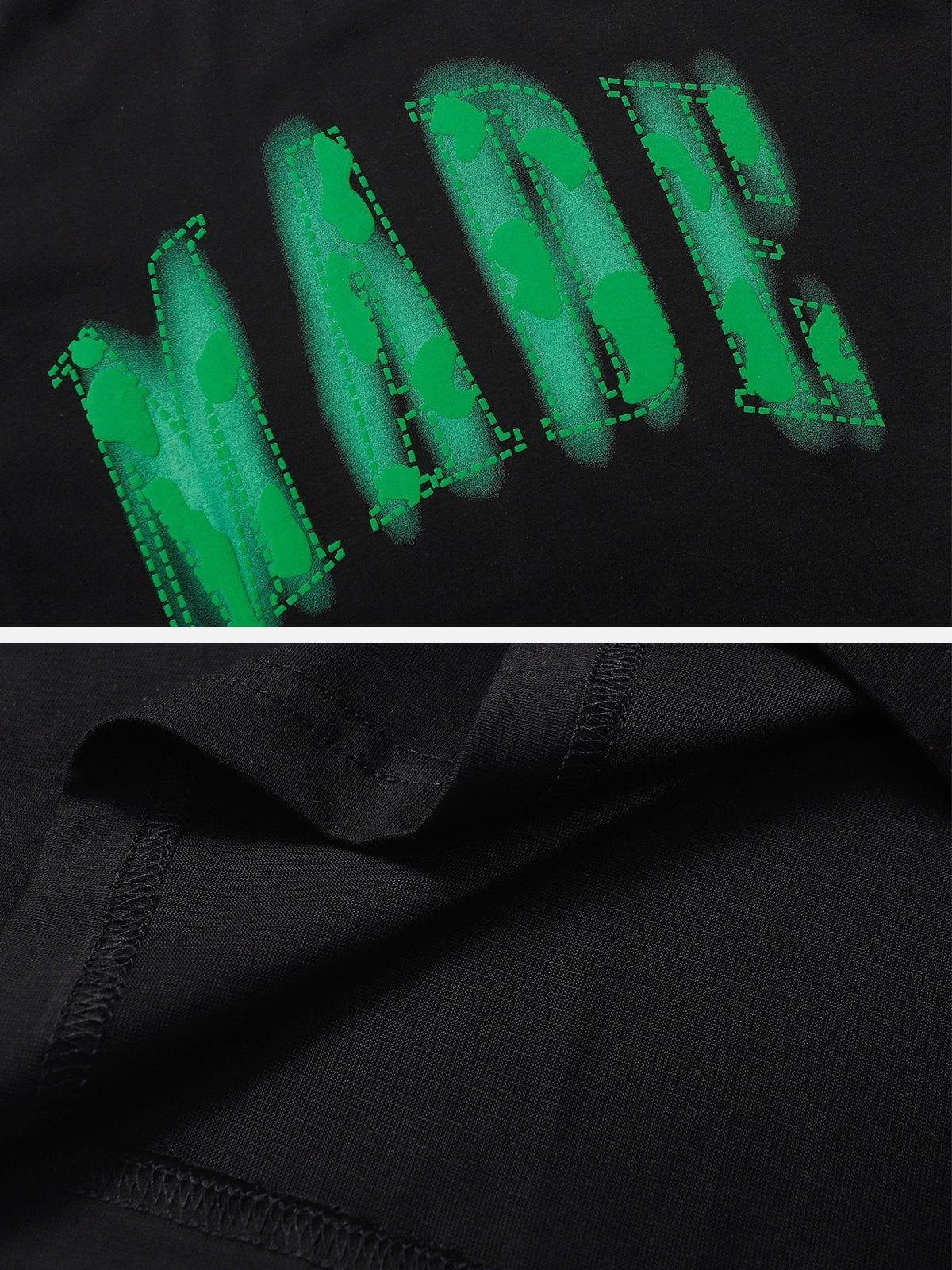 Sneakerland™ - Gradient Foam Letter Tee - tntwear1