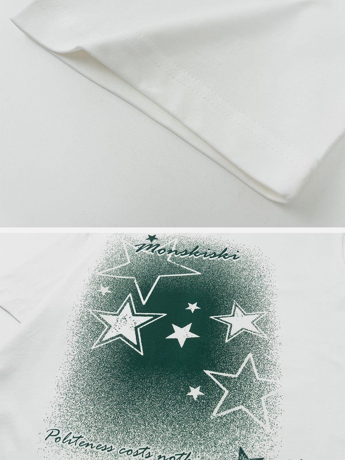 Sneakerland™ - Gradient Star Print Tee - tntwear1