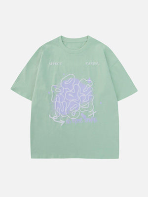 Sneakerland™ - Graffiti Elements Letter Printing Tee - tntwear1