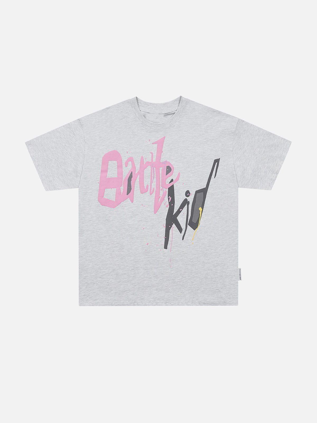 Sneakerland™ - Graffiti Letter Print Tee - tntwear1