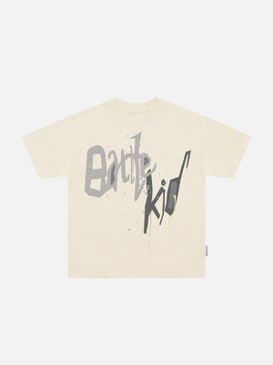 Sneakerland™ - Graffiti Letter Print Tee - tntwear1