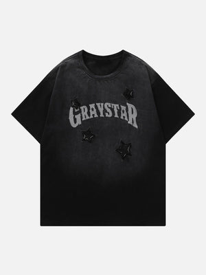 Sneakerland™ - Graystar Patch Gradient Vintage Washed Tee - tntwear1