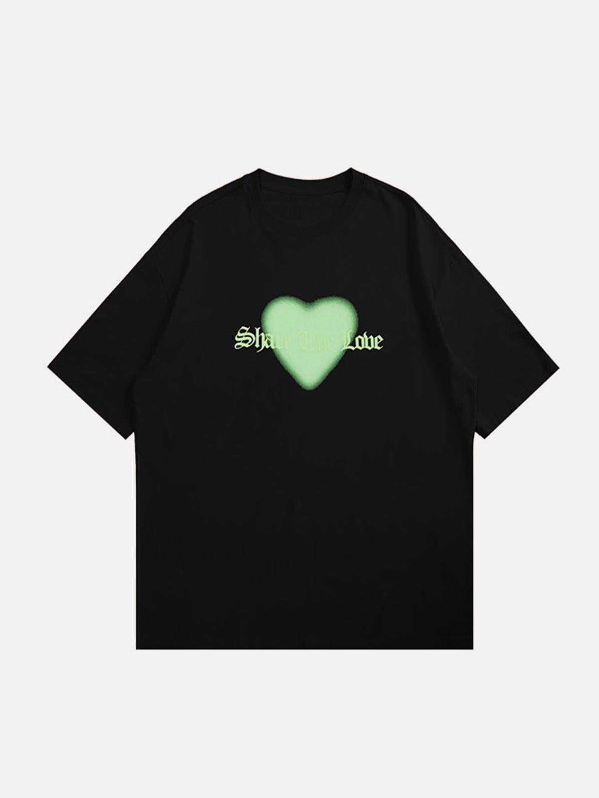 Sneakerland™ - Heart Print Cotton Tee - tntwear1