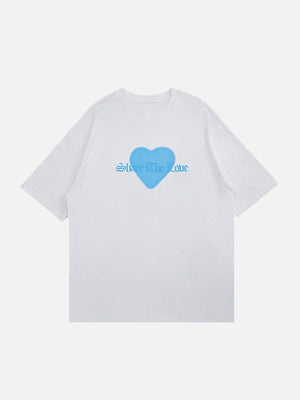 Sneakerland™ - Heart Print Cotton Tee - tntwear1