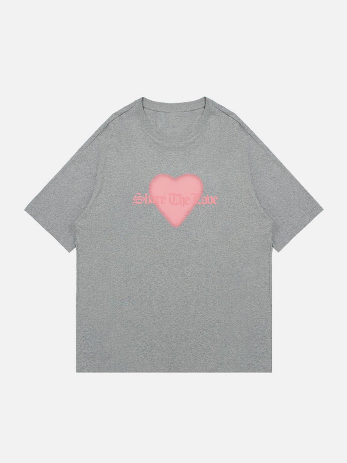 Sneakerland™ - Heart Print Cotton Tee - tntwear1