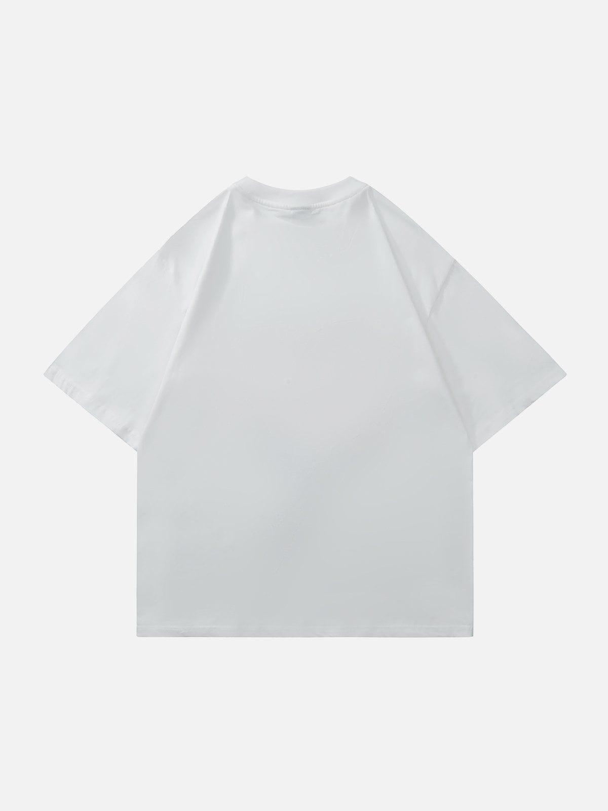 Sneakerland™ - Irregular Heart Letter Print Tee - tntwear1