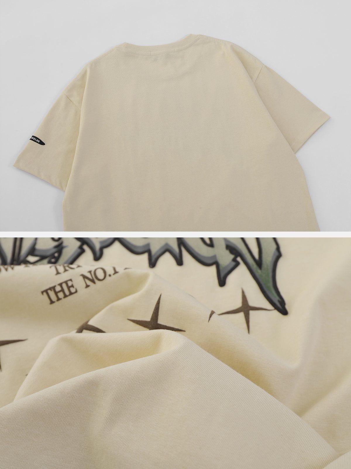 Sneakerland™ - Irregular Letter Print Tee - tntwear1