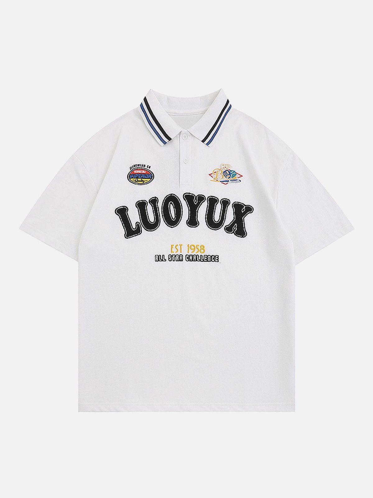 Sneakerland™ - LUOYUX Embroidery Stitching Tee - tntwear1