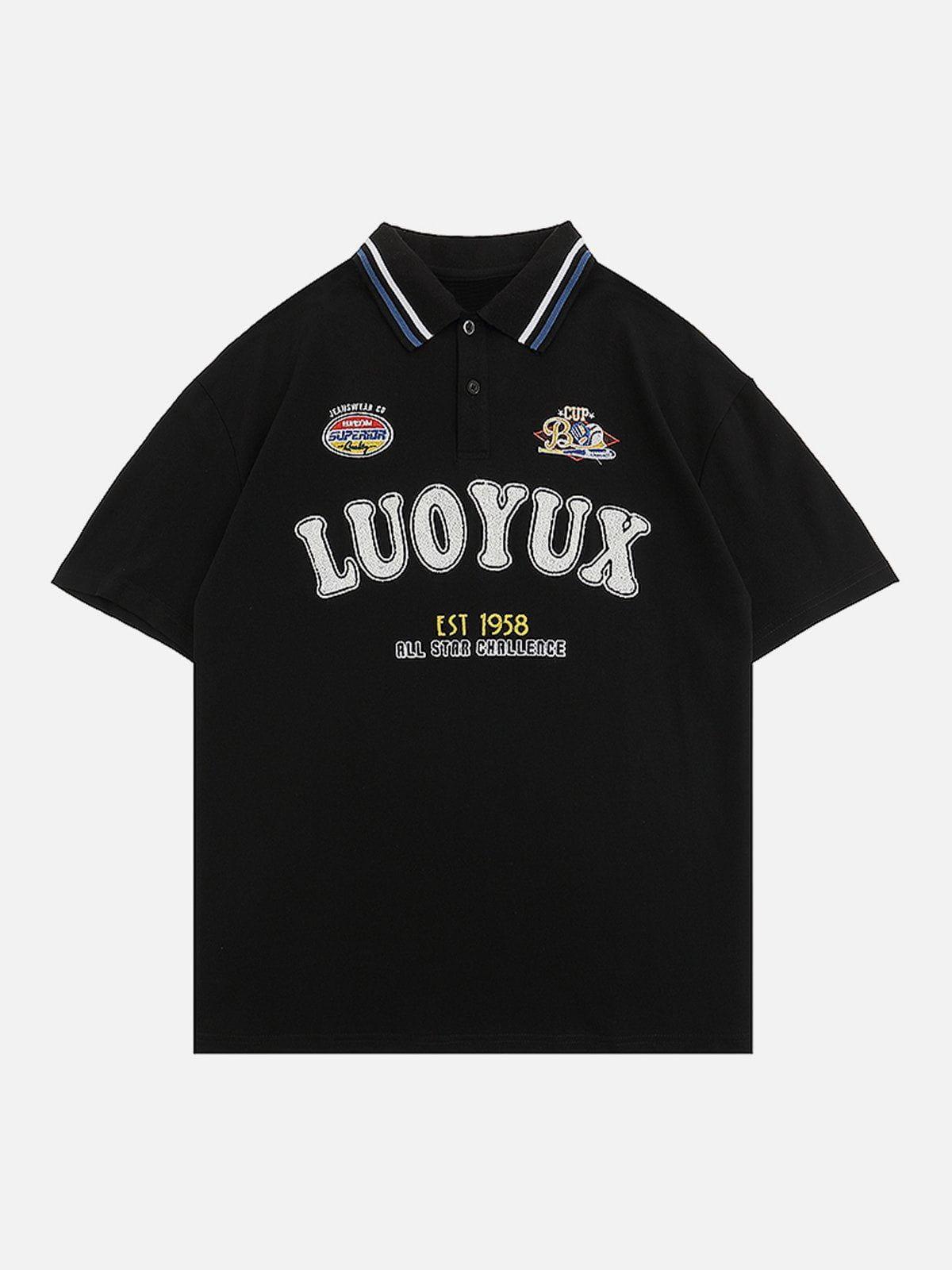 Sneakerland™ - LUOYUX Embroidery Stitching Tee - tntwear1